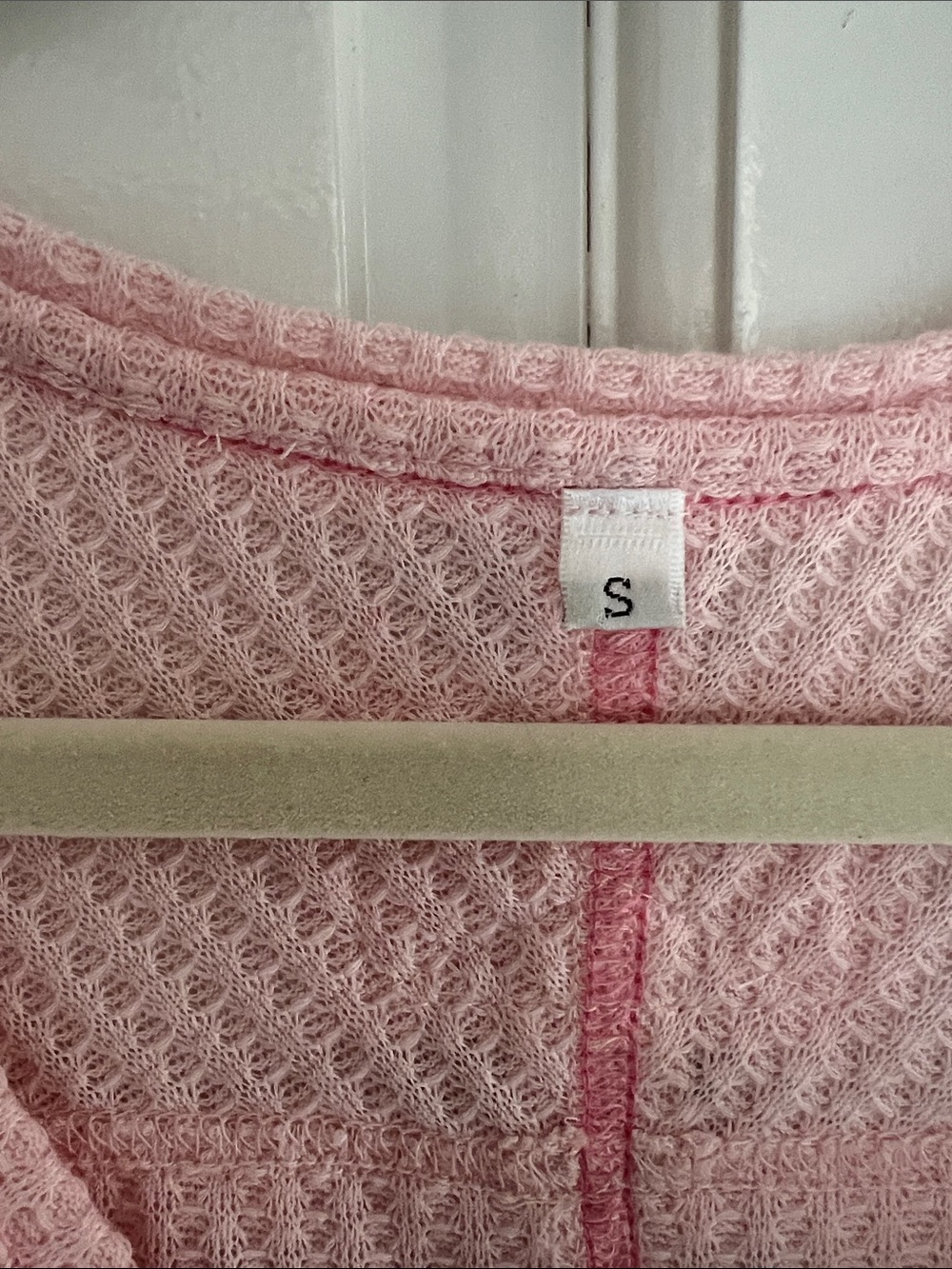 Pink Patchwork Floral Plaid V-Neck Top - Picture 2 of 8
